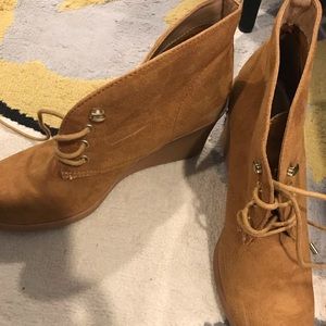 Me Rona Suede Lace-Up Wedges